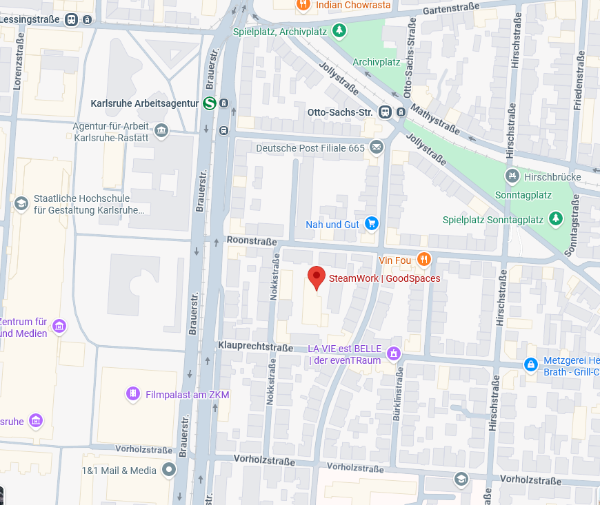Goodspaces Steamwork Roonstraße 23 a Karlsruhe